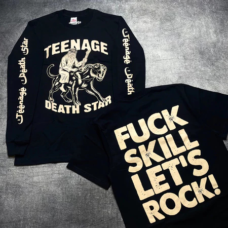 PROMO T-SHIRT TEENAGE DEATH STAR - FUKKK SKILL - LONG SLEEVE BLACK