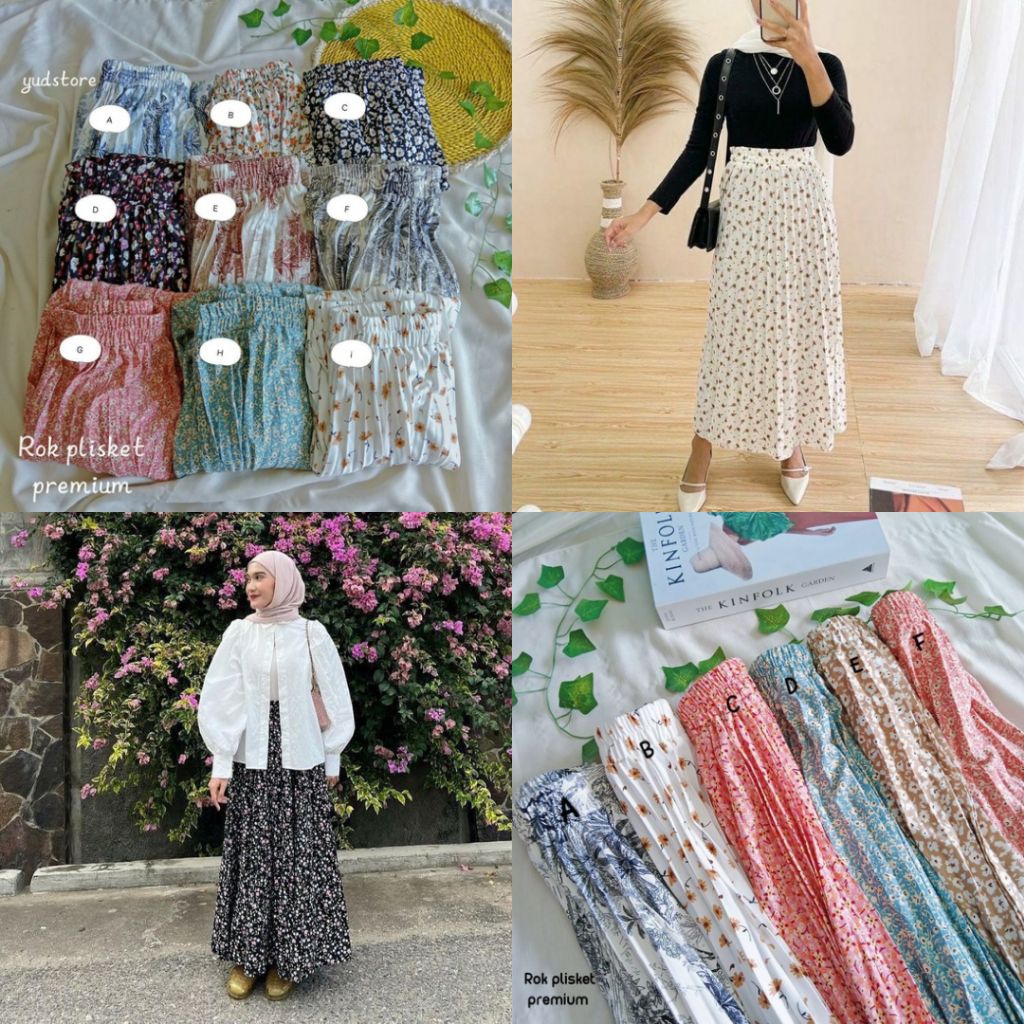 ROK PLISKET MOTIF PREMIUM// ROK PLISKET MOTIF CANTIK// ROK PLISKET AESTHETIC// ROK PLISKET MOTIF BUN