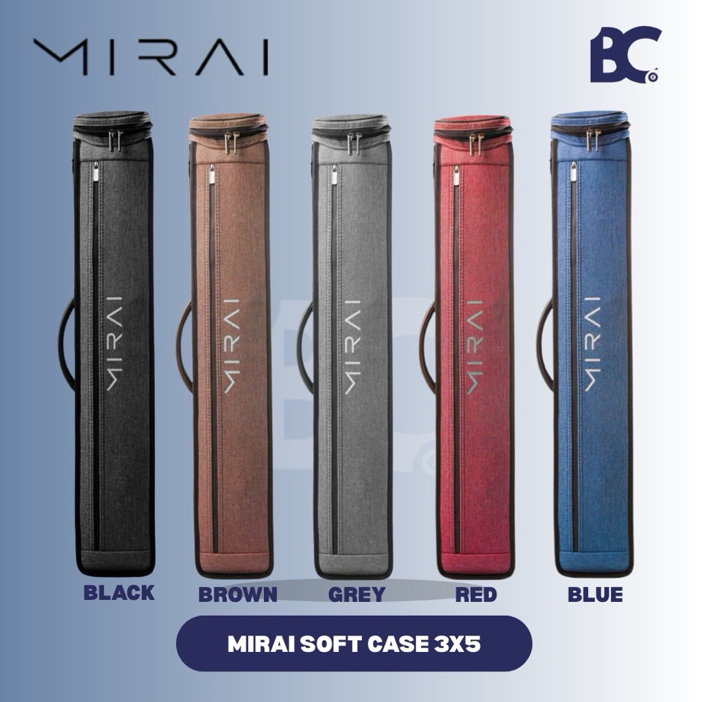 (PASTI ORI) Mirai 3x5 Cue Case - Tas Billiard Mirai 3x5 - SoftCase Mirai 3x5 - Billiard Case 3x5 Mir