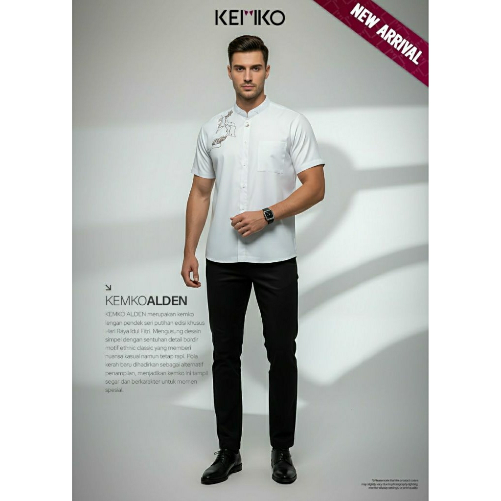 Baju koko kemko putih rabbani original new