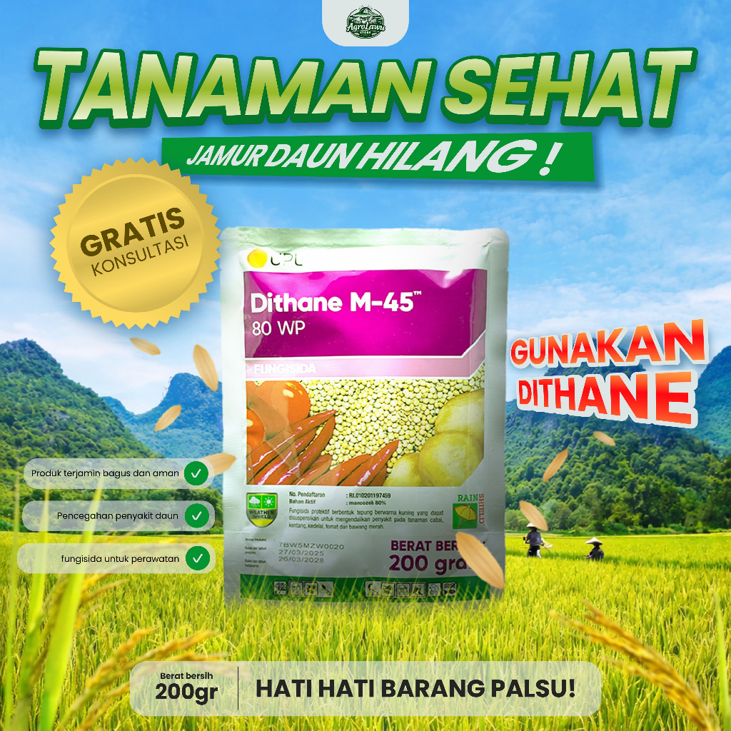 Dithane M-45 80WP Fungisida Kontak Jamur
