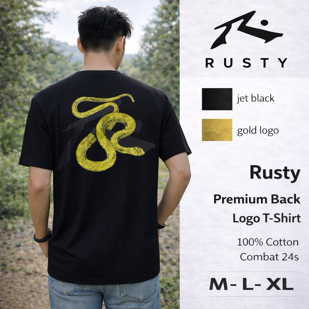 Kaos Surfing RUSTY COBRA COIL EDITION. Febric, Full label and tags original 11 // COD (real pict)