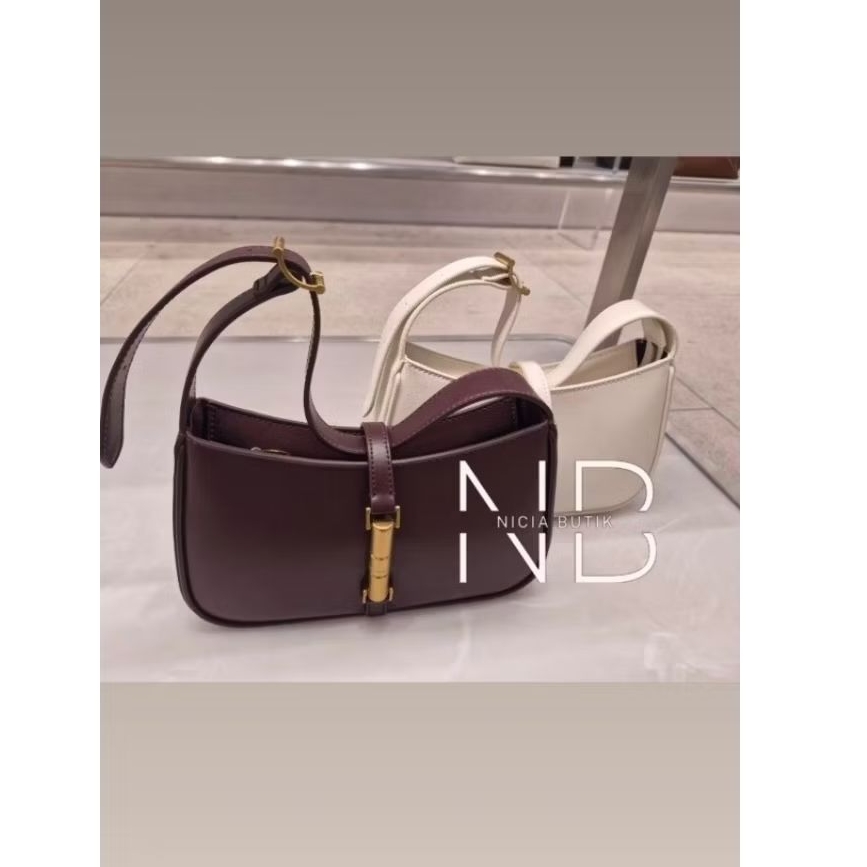 Tas ck bahu metallic accent cesia