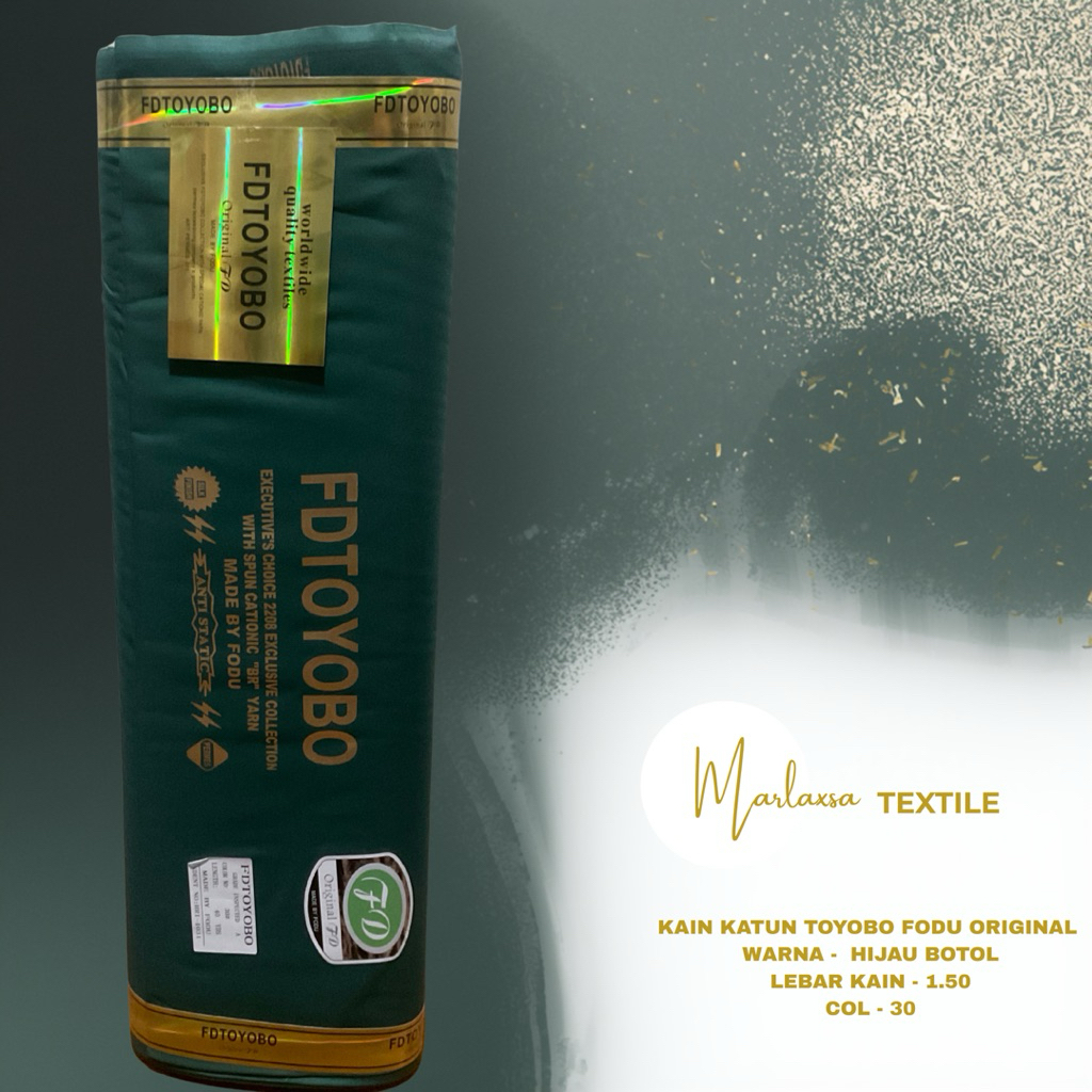 KAIN KATUN TOYOBO FODU ORIGINAL | HIJAU BOTOL