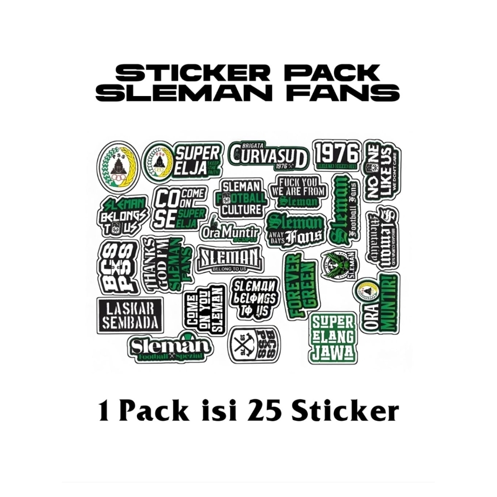 STICKER PACK SLEMAN FANS PSS  SLEMAN ISI 25 STIKER