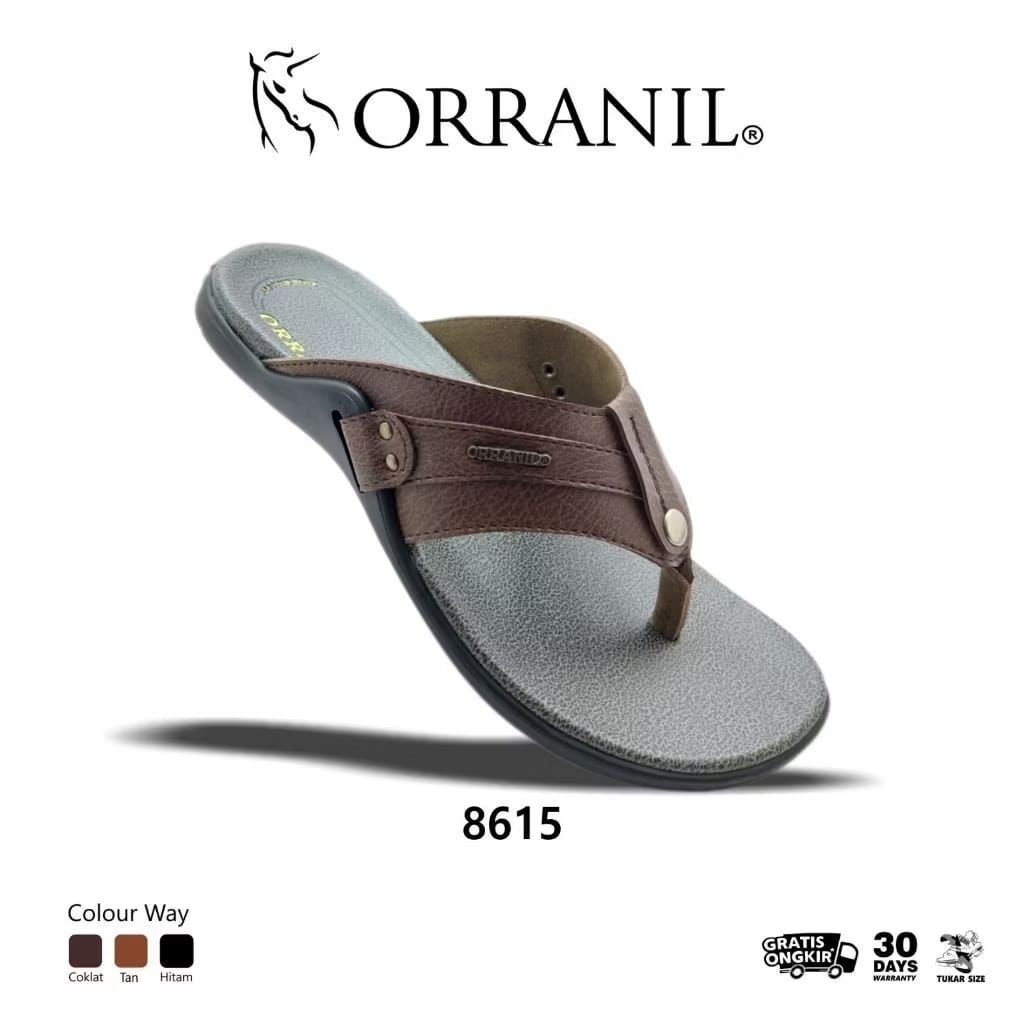 ORRANIL 8615 Sandal jepit kulit pria dewasa Original