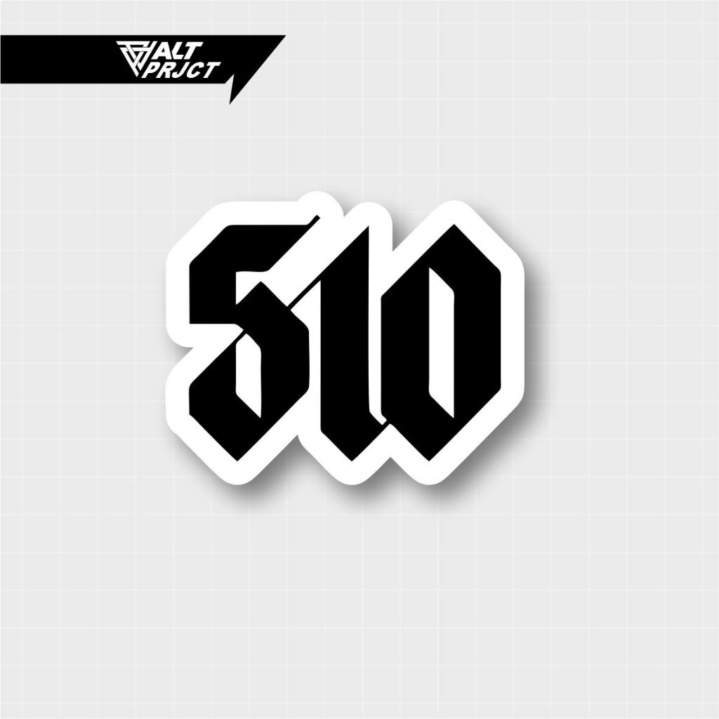Stiker logo band 510 stiker vynil anti air stiker helm motor laptop HP
