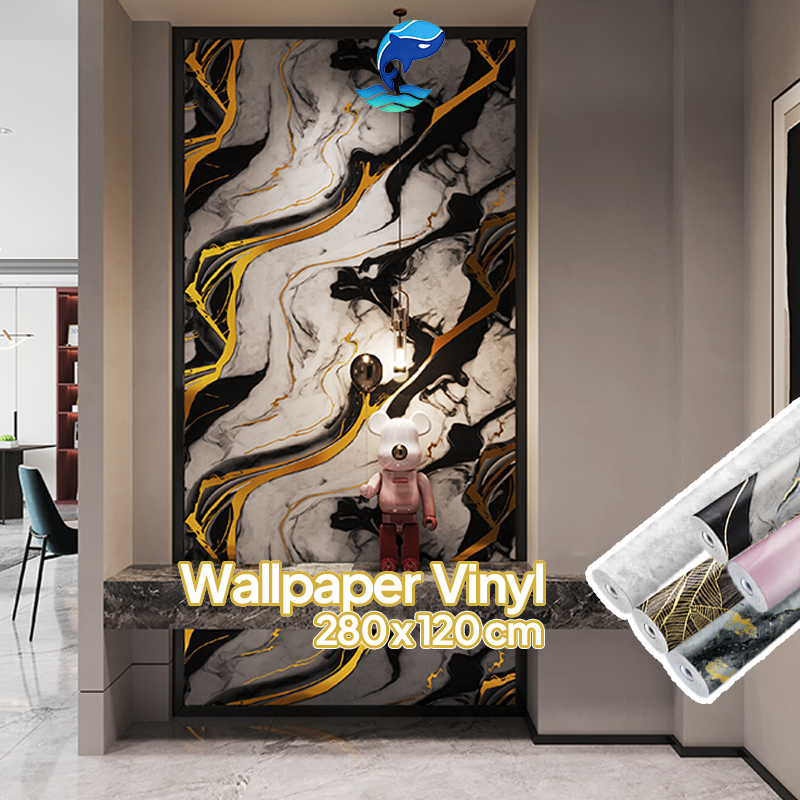 Wallpaper Vinyl Foam Roll Motif Elegan Modern – Wallpaper Dinding Rumah Minimalis Ukuran 120x280