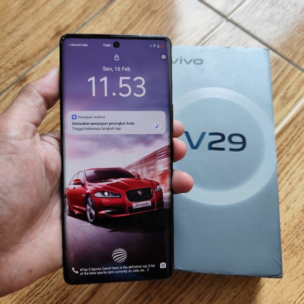 Vivo V29 5G 8/256 hp + dus bekas second minus lcd retak dikit