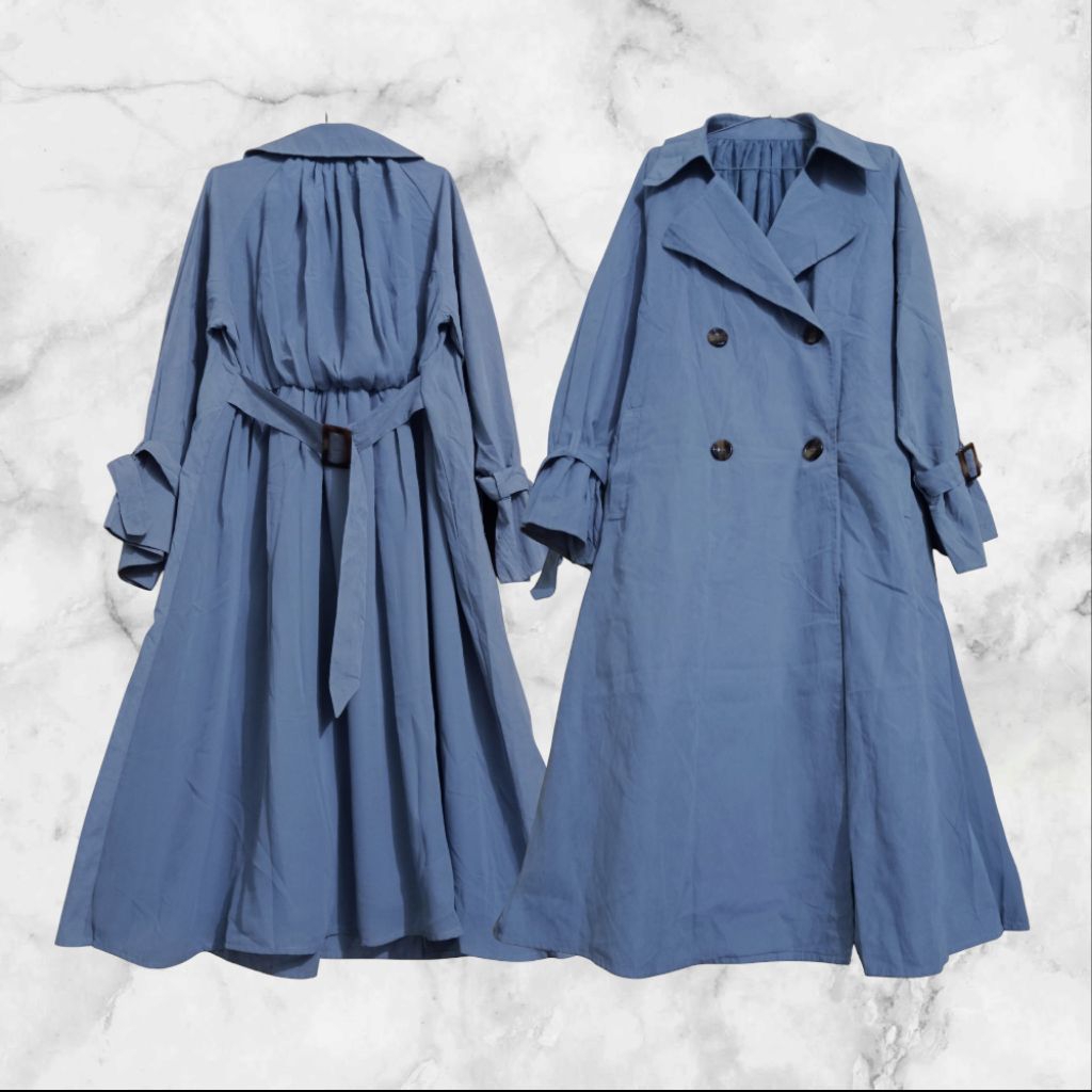 SUPER LONG COAT KATUN PLISKET MEGAR