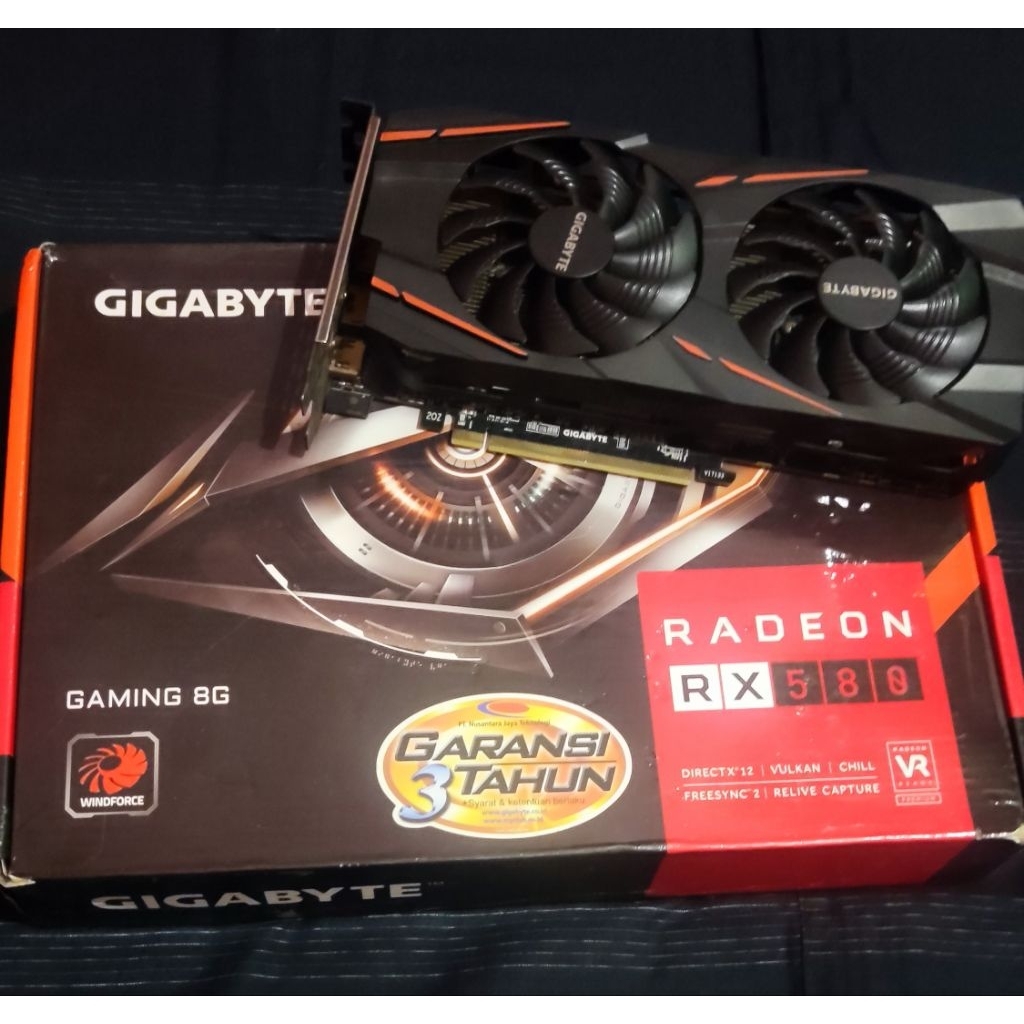 AMD Radeon Gigabyte RX 580 8gb 256bit WINDFORCE Aorus
