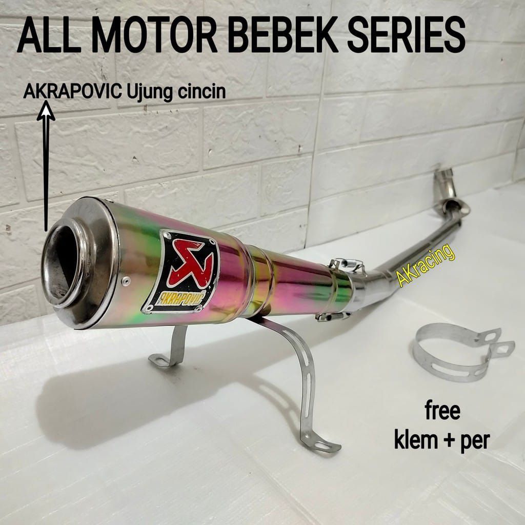 Knalpot Racing AKRAPOVIC RAINBOW SUPRA X 125 VEGA R JUPITER BURHAN KARISMA SUPRA FIT REVO ABSOLUTE C