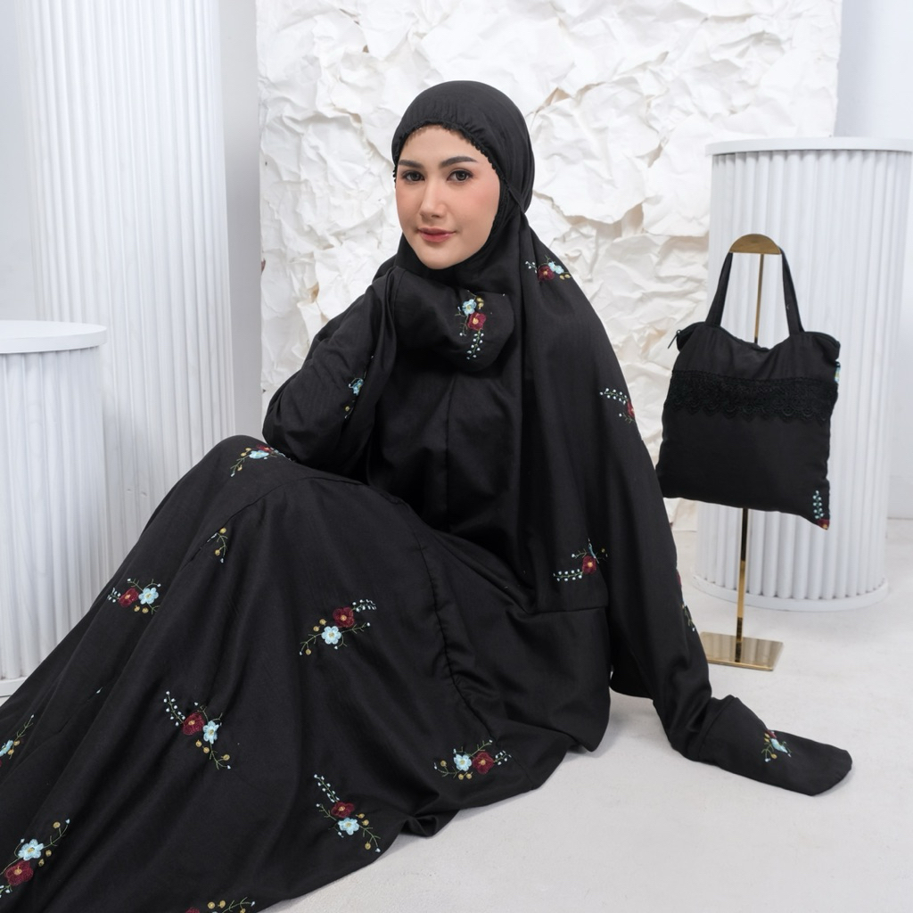 mukena terusan dewasa mukena lajuran mukena langsung bordir