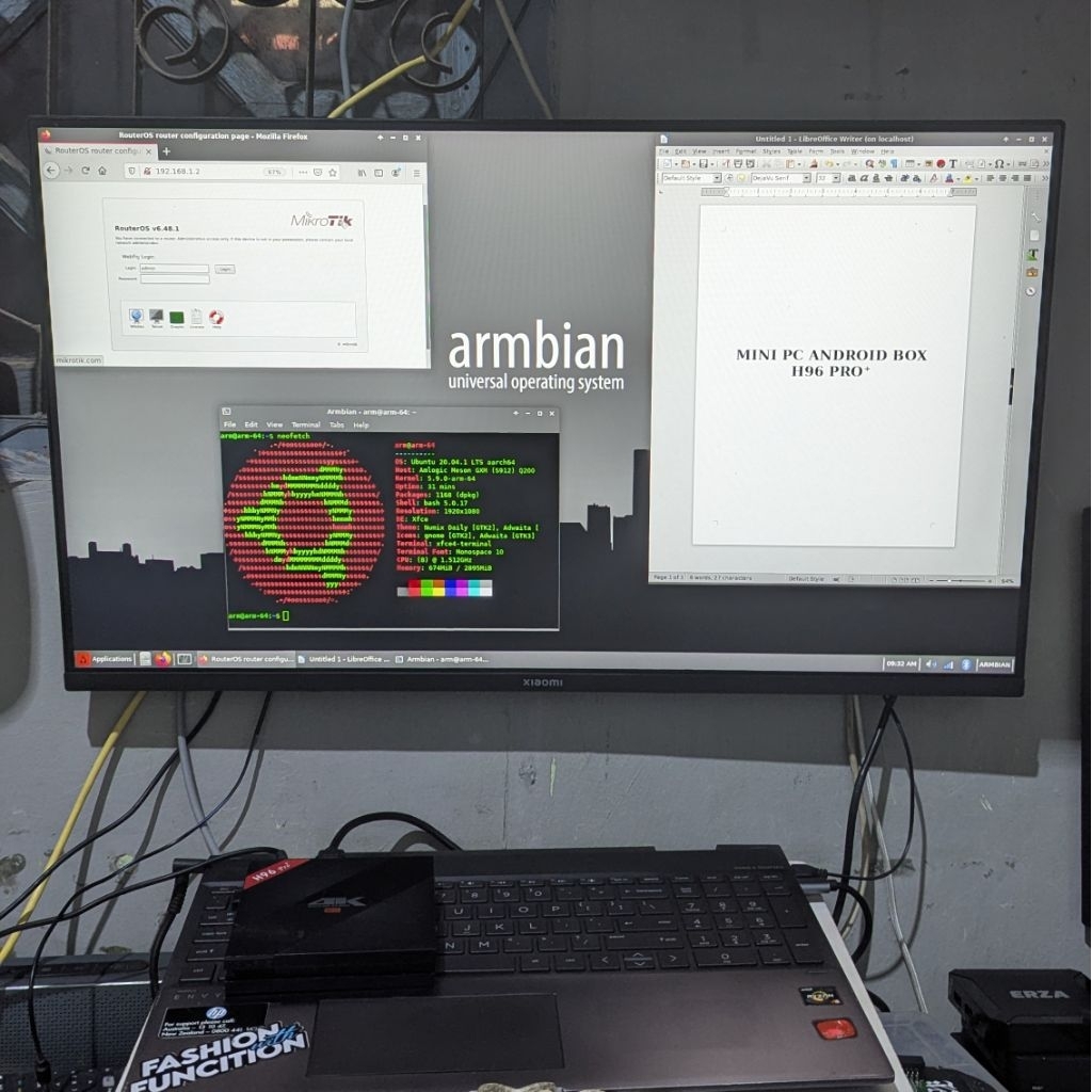 LINUX ARMBIAN DESKTOP H96 PRO PLUS S912 3/32GB WIFI ON