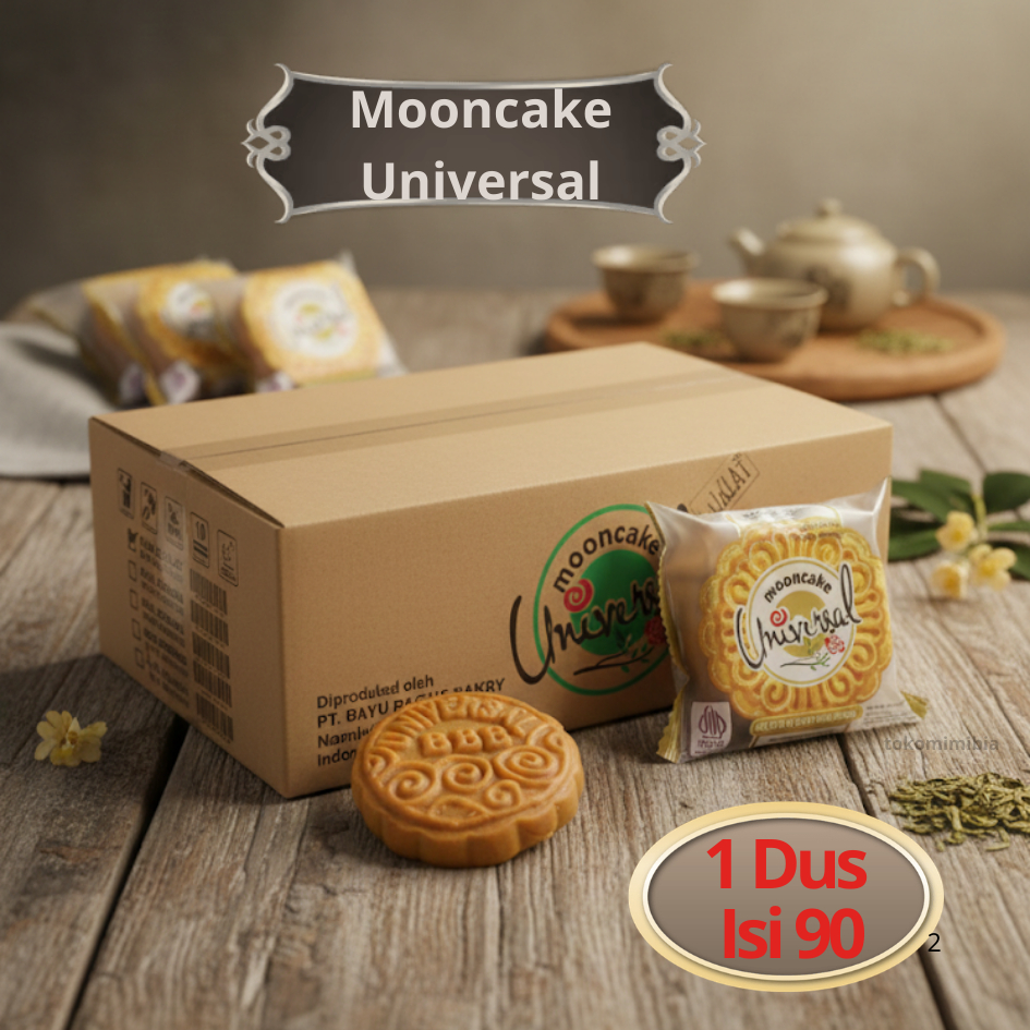 Mooncake Exp Di Jamin Lama Halal Universal 1 Kardus 90 Pcs Kue Pia - Kue Bulan