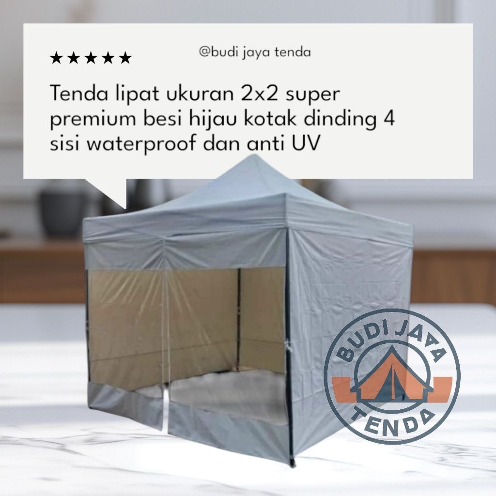TENDA LIPAT /TENDA PROMOSI UKURAN 2X2 SUPER DINDING 4 SISI WATERPROOF