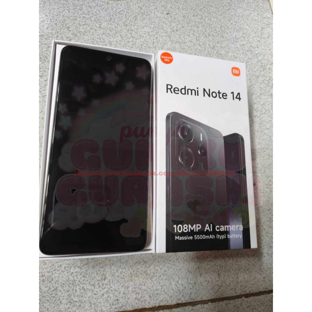 Xiaomi Redmi note 14 4G 8/256 hp hape android seken second like new bekas seperti baru