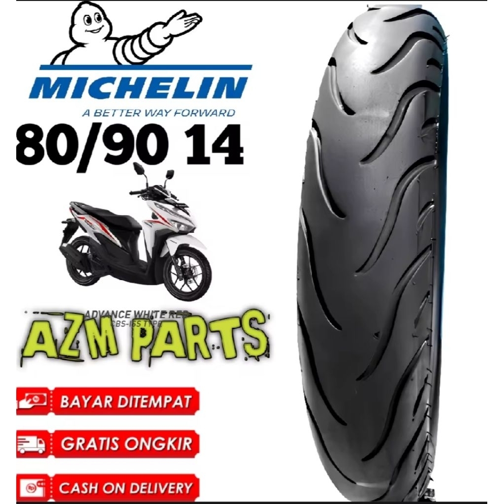 BAN MICHELIN PILOT 80/90 14 TUBLES