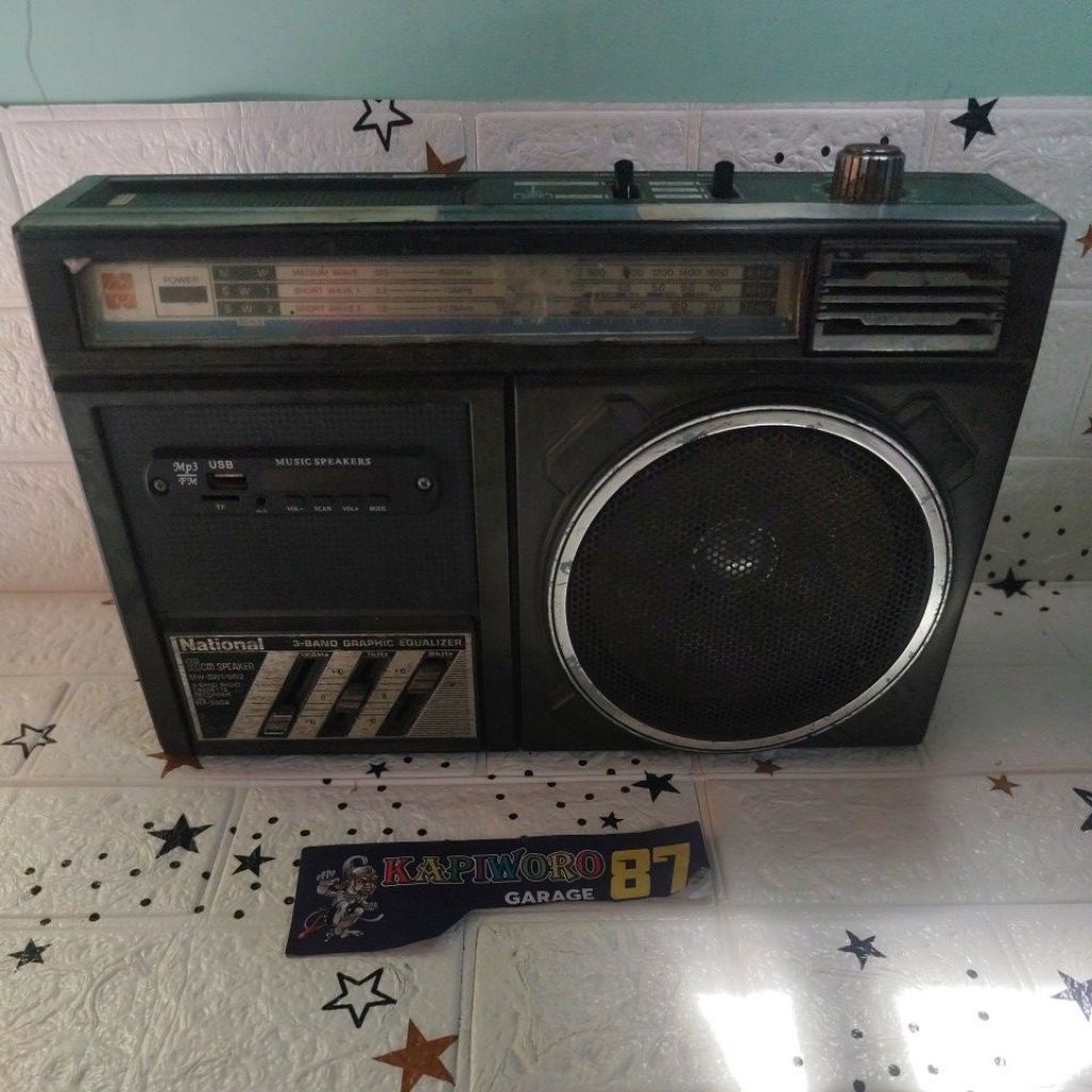 radio jadul NATIONAL bahan vintage