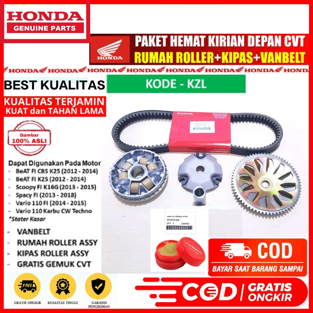 PAKET CVT LENGKAP BEAT FI SCOOPY FI SPACY FI VARIO 110 FI VARIO 110 KARBU KZL