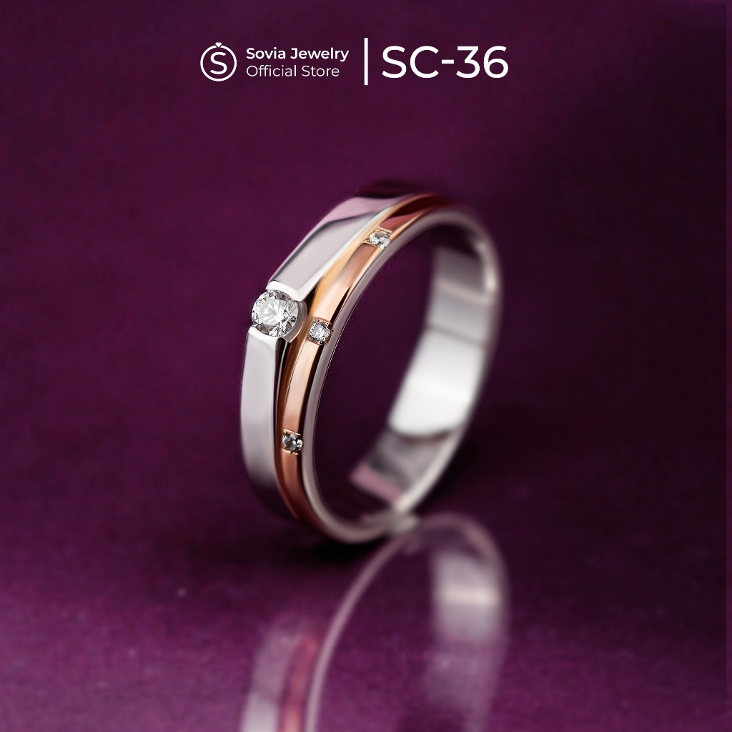 READY STOK - SC 36 Cincin Kawin Cowok Palladium 5%