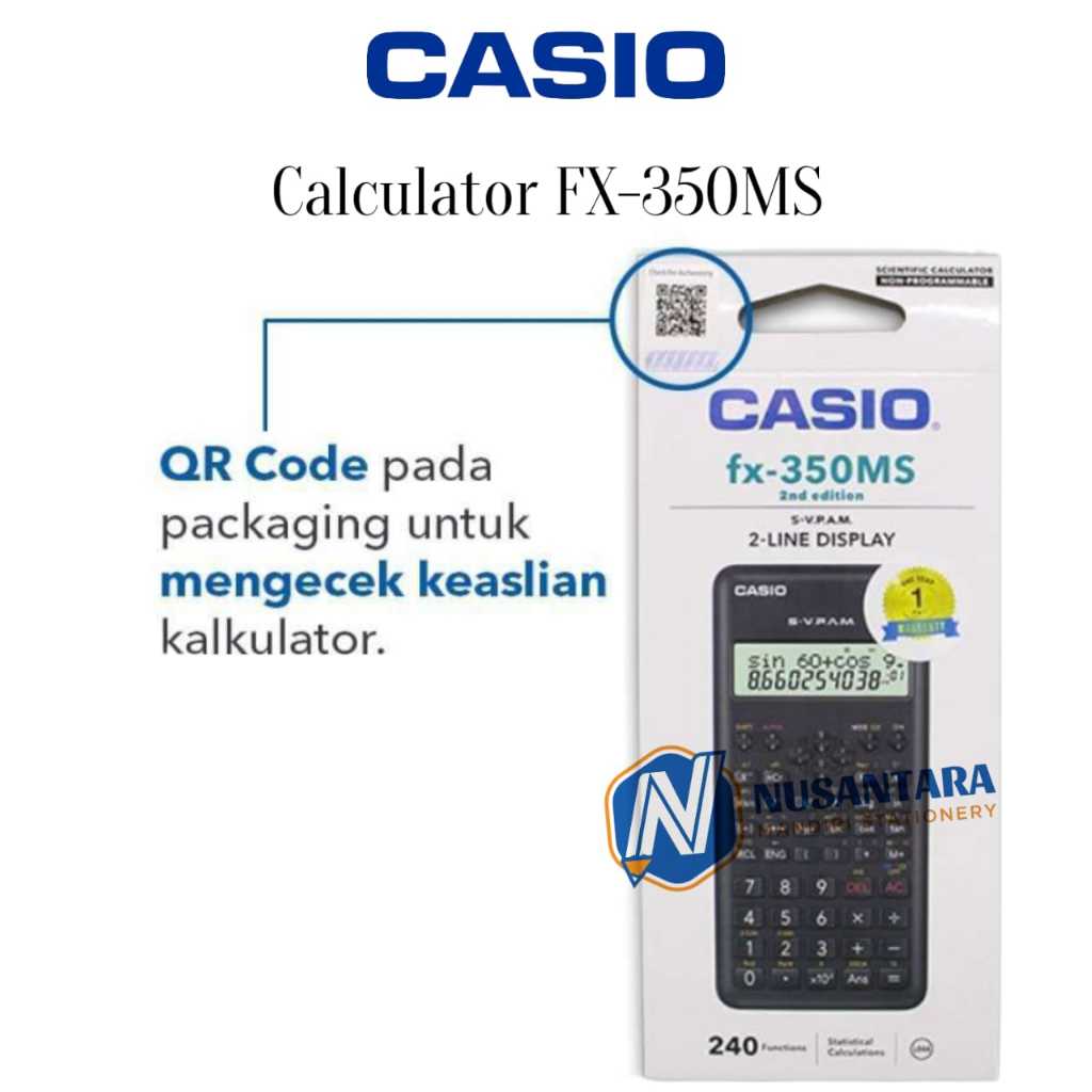 CASIO Calculator Scientific fx-350 MS