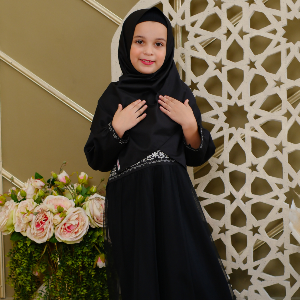 Setelan Gamis Anak Snobby 1-6 Tahun Model Elegan Baju Muslim Anak Perempuan