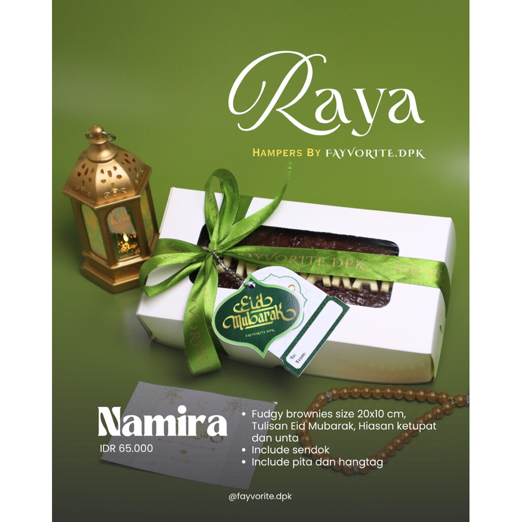 NAMIRA HAMPERS LEBARAN FUDGY BROWNIES