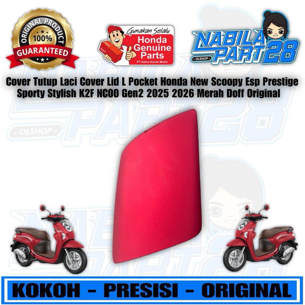Cover Tutup Laci Cover Lid L Pocket Honda New Scoopy Esp Prestige Sporty Stylish K2F NC00 Gen2 2025 