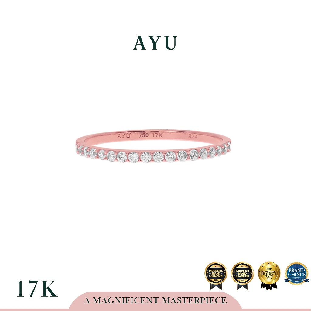 AYU Cincin Emas - The Original AYU Stack 17K Rose Gold