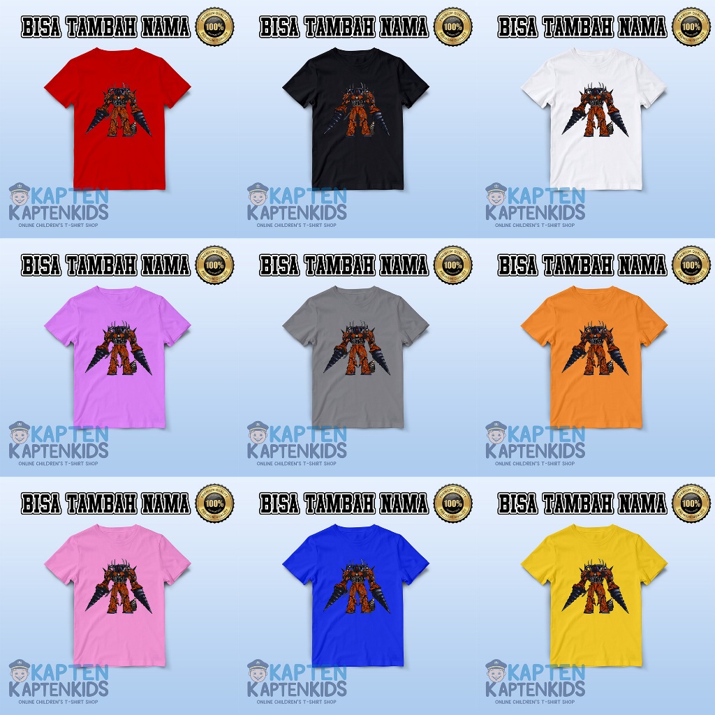 kaos anak titan drillman bisa tambah nama/ kaos anak titan drillman