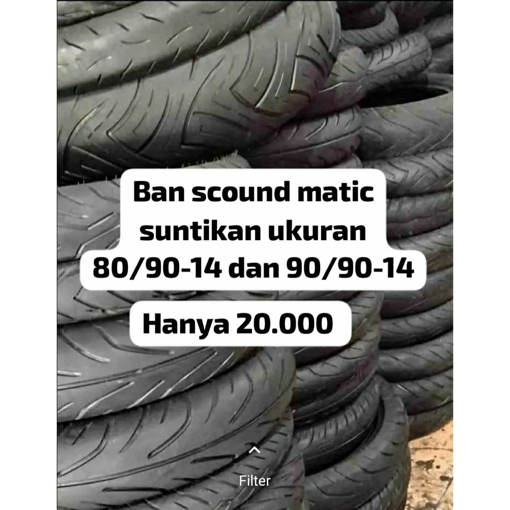 Ban Motor Tubeless Federal/IRC 80/90 Ring 14 - dan 90/90 ring 14Kondisi Bekas, Siap Pakai