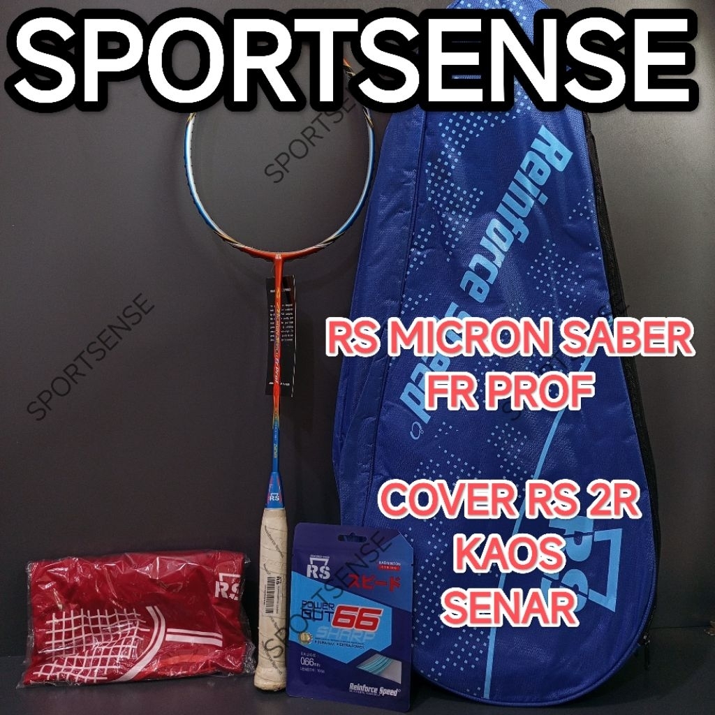 Raket Badminton Bulutangkis RS Reinforce Speed Micron Saber FR Prof Original Bonus Lengkap