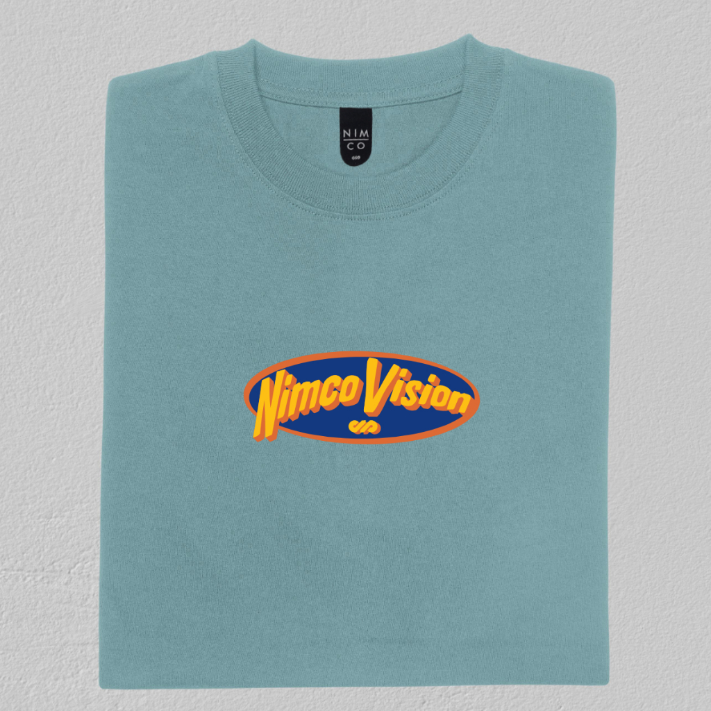 Kaos Nimco Vision 016 S21 Tshirt Mineral Blue Nimco Vision - Kaos pria distro original 100%