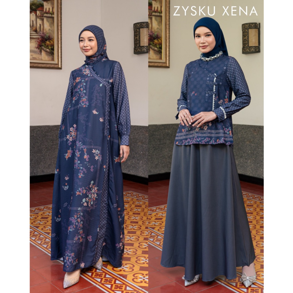 Zysku Xena | Sarimbit Wanita 2026 | Ruyi Family Set - Imperial | Raya Lebaran Cheongsam Chinese