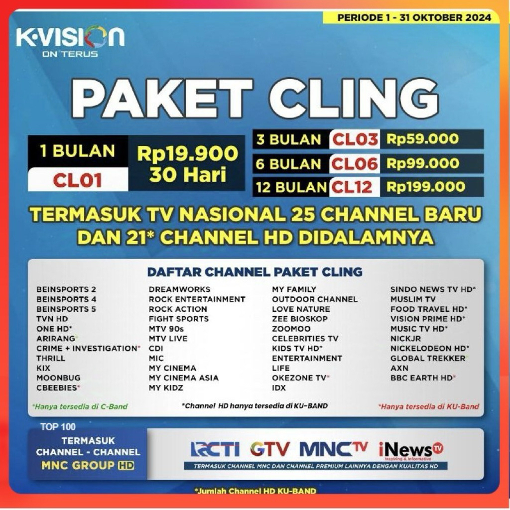 Paket Cling 12 bulan CL12 kvision