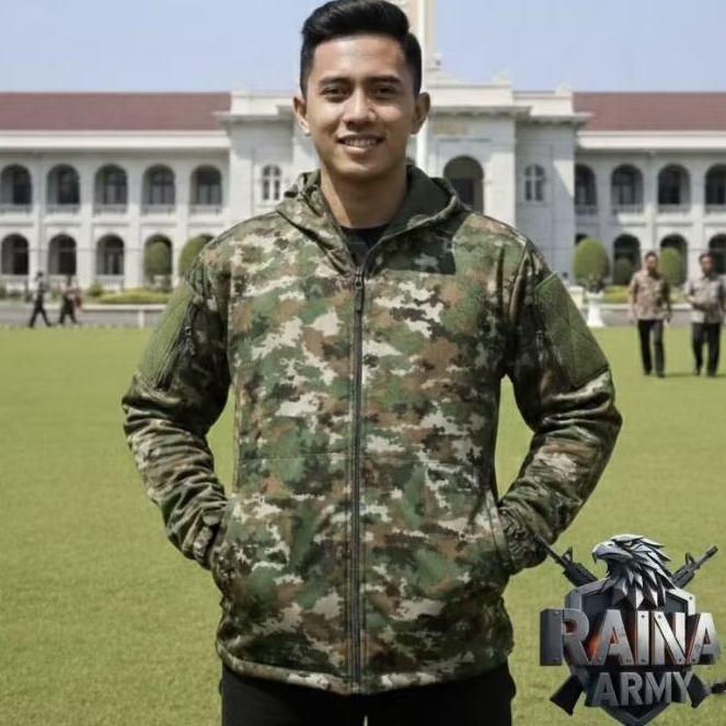 jaket army jaket TAD tactical jaket outdoor camoflase pria loreng linud kostrad sage