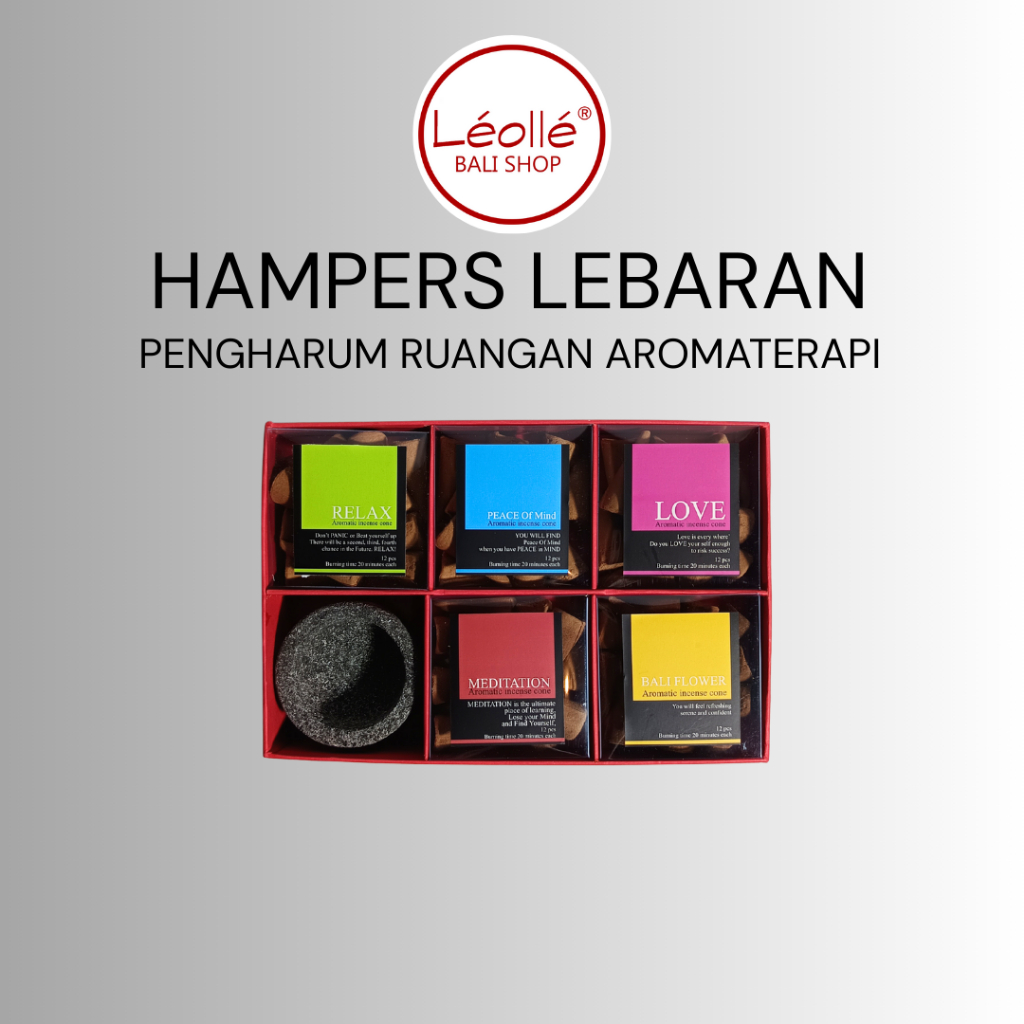 Leolle Kado Pernikahan Pengharum Ruangan Premier Cone 5Aroma Dupa Aromaterapi Bali wedding Gift hand