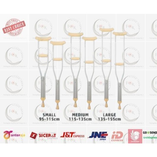 Kruk/Tongkat Kaki 1 Sepasang Merk Gea FS925 - Cructh Alat Bantu Jalan