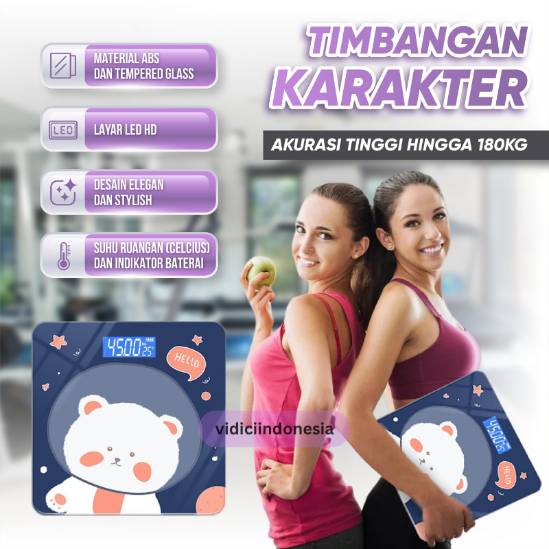 Timbangan Badan Digital Karakter Lucu / alat menimbang timbangan digital