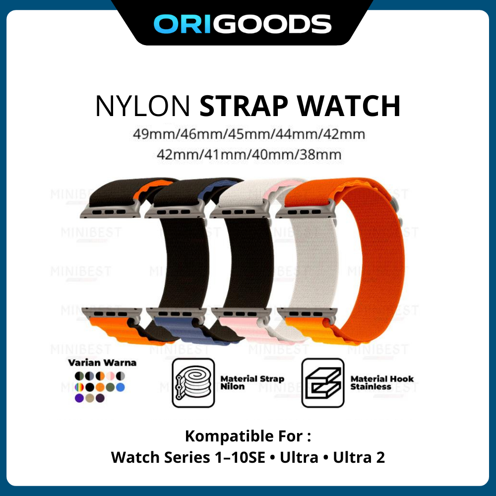 Minibest Nylon Loop Strap Apple Watch Ultra 2 & Series 10–1 44mm Soft Band Compatible Smartwatch