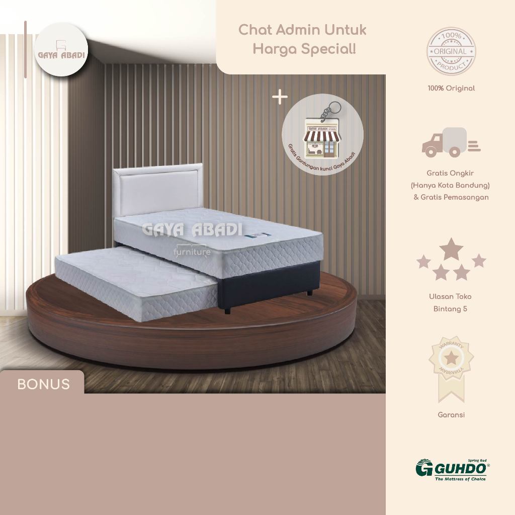 Springbed Guhdo 2 in 1 New Prima / Kasur Sorong  2in1 New Prima - Guhdo Springbed