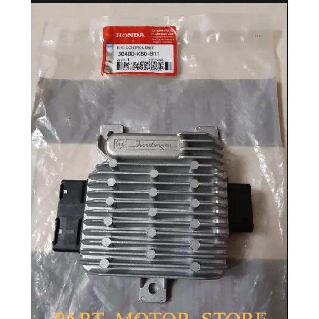 ECU (Engine Control Unit) dengan kode 30400-K60-B11 adalah suku cadang asli Honda (AHM) yang diranca