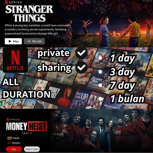 Netflix premium sharing & private FULL GARANSI ALL DURATION