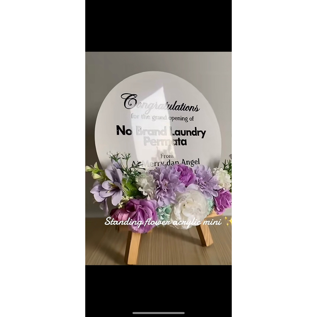 Papan bunga akrilik mini