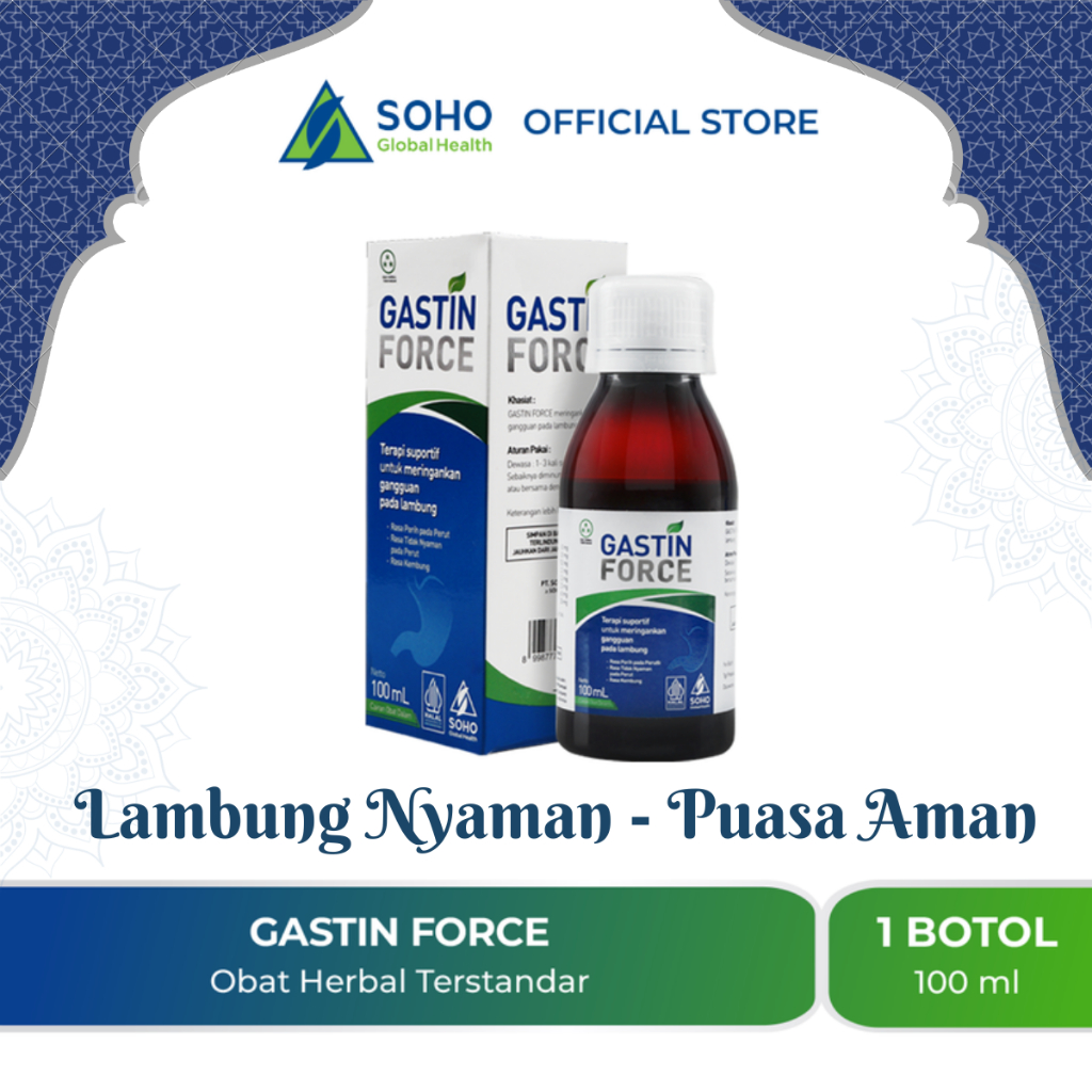 Gastin Force Obat Lambung Herbal Untuk Maag with Extract Herbal isi 100 ml