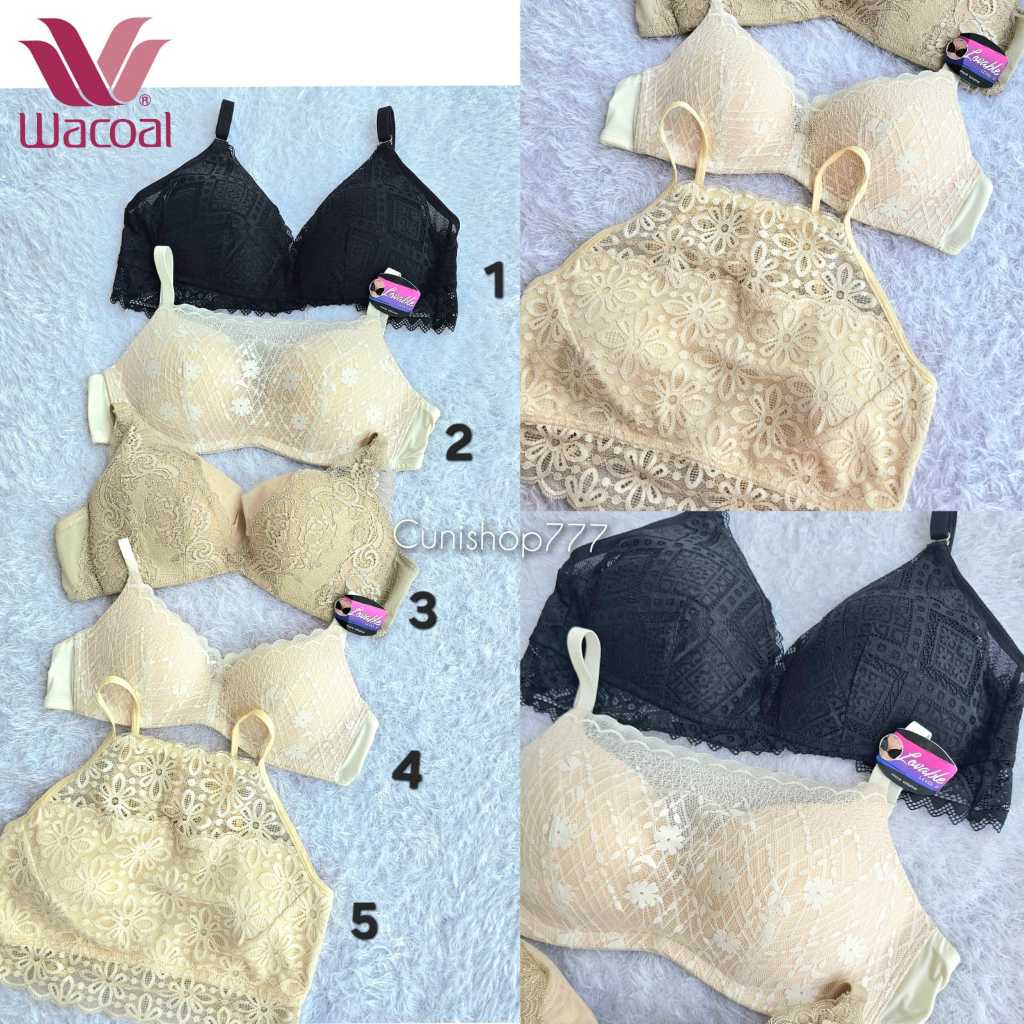 WACOAL BRA TANPA KAWAT PREMIUM LACE M L LL XL 34A 34C 34D IB 3215 3222 3221 4021 CTB 1297 BH RENDA