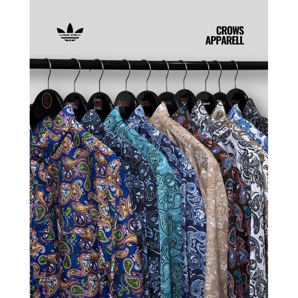 Kemeja Casual Paisley Panjang