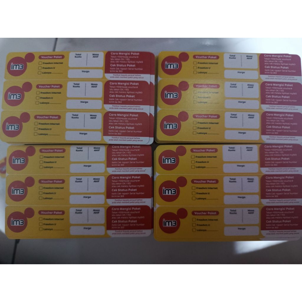 Voucher kosong Indosat 150 SN EXP DES 2027