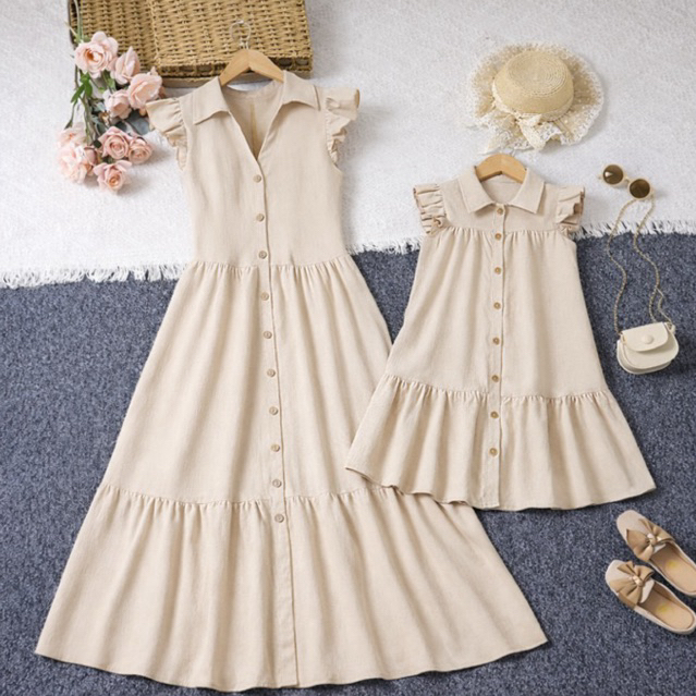 dress couple midi dress dress ibu anak couple lebaran dress lebaran 2026